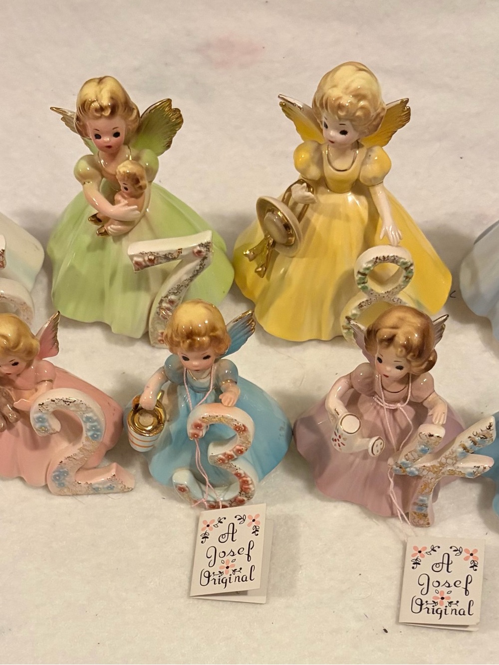 Josef Original Birthday Angel Figurines - 1 through 16 Vintage-Inspired